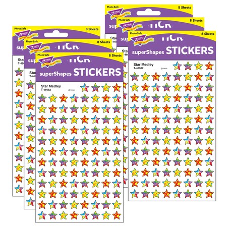 Trend Enterprises Star Medley superShapes Stickers, PK4800 T46082